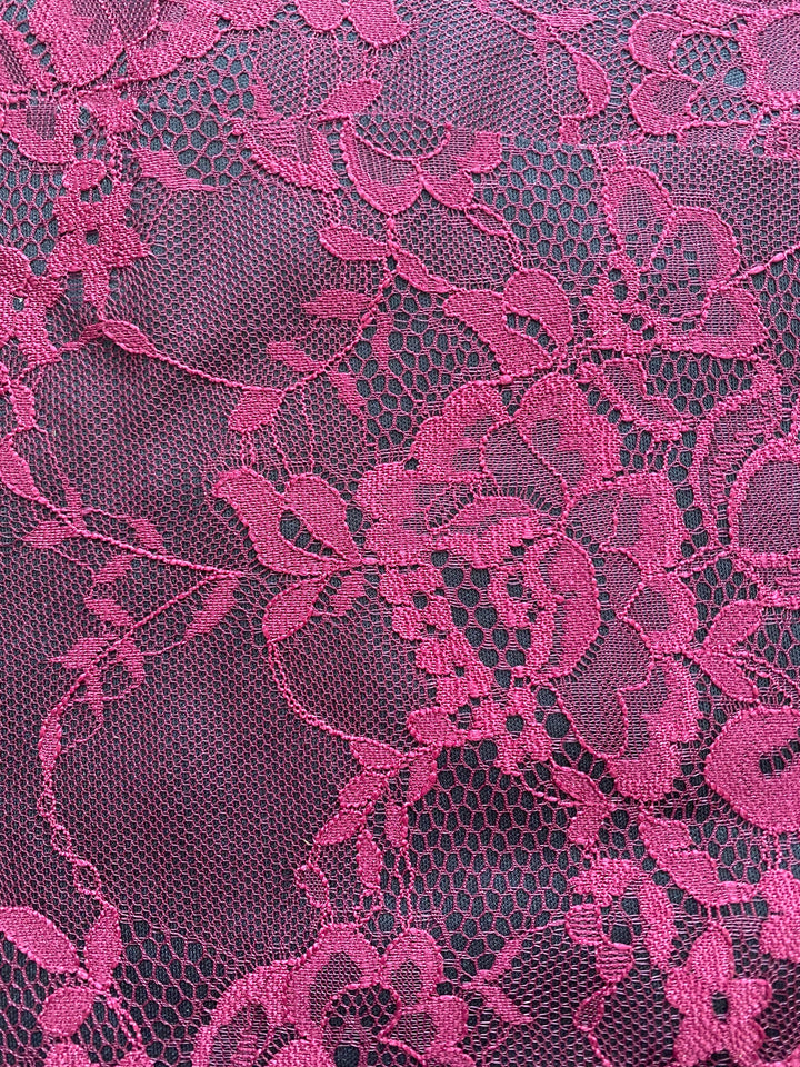 Bonded Lace – Claret on Black
