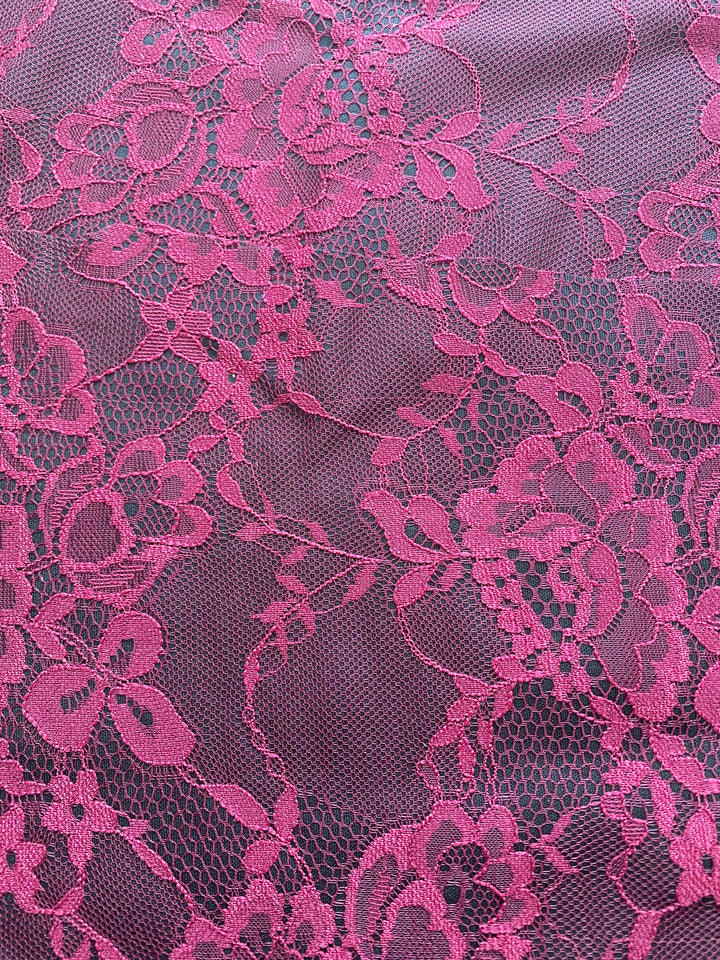 Bonded Lace – Claret on Black