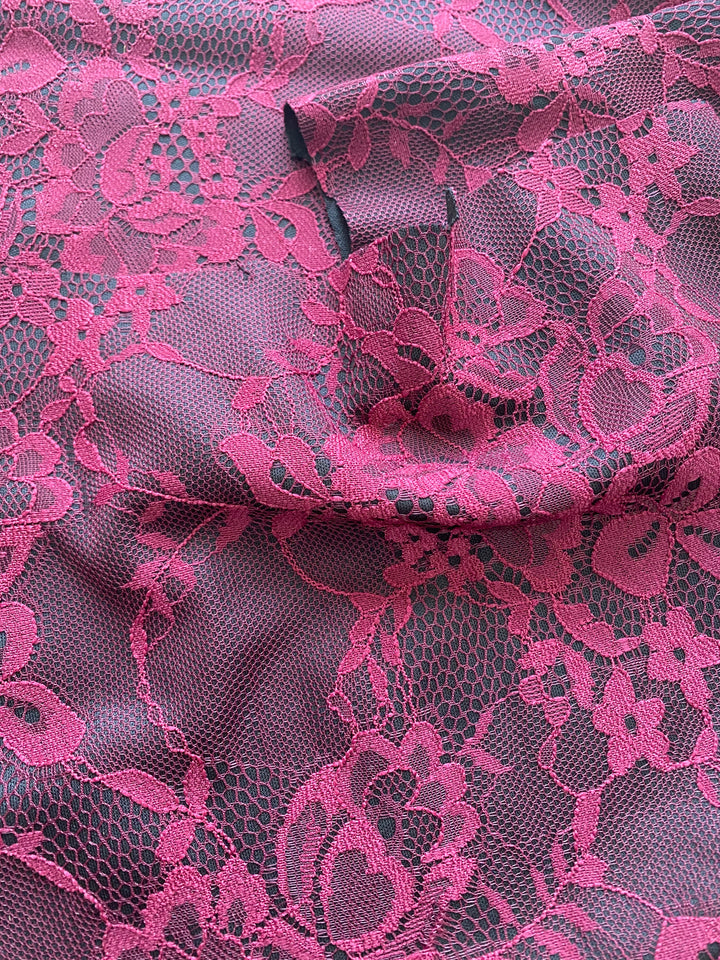 Bonded Lace – Claret on Black