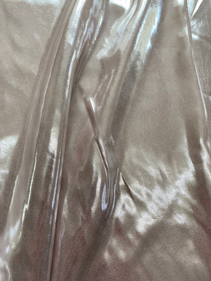 Glossy Foil Silk Touch Georgette – Blush