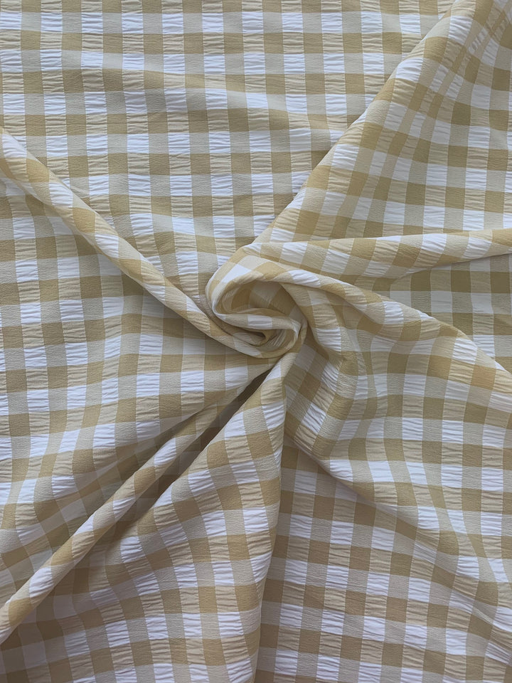 Gingham Check - Champagne / White