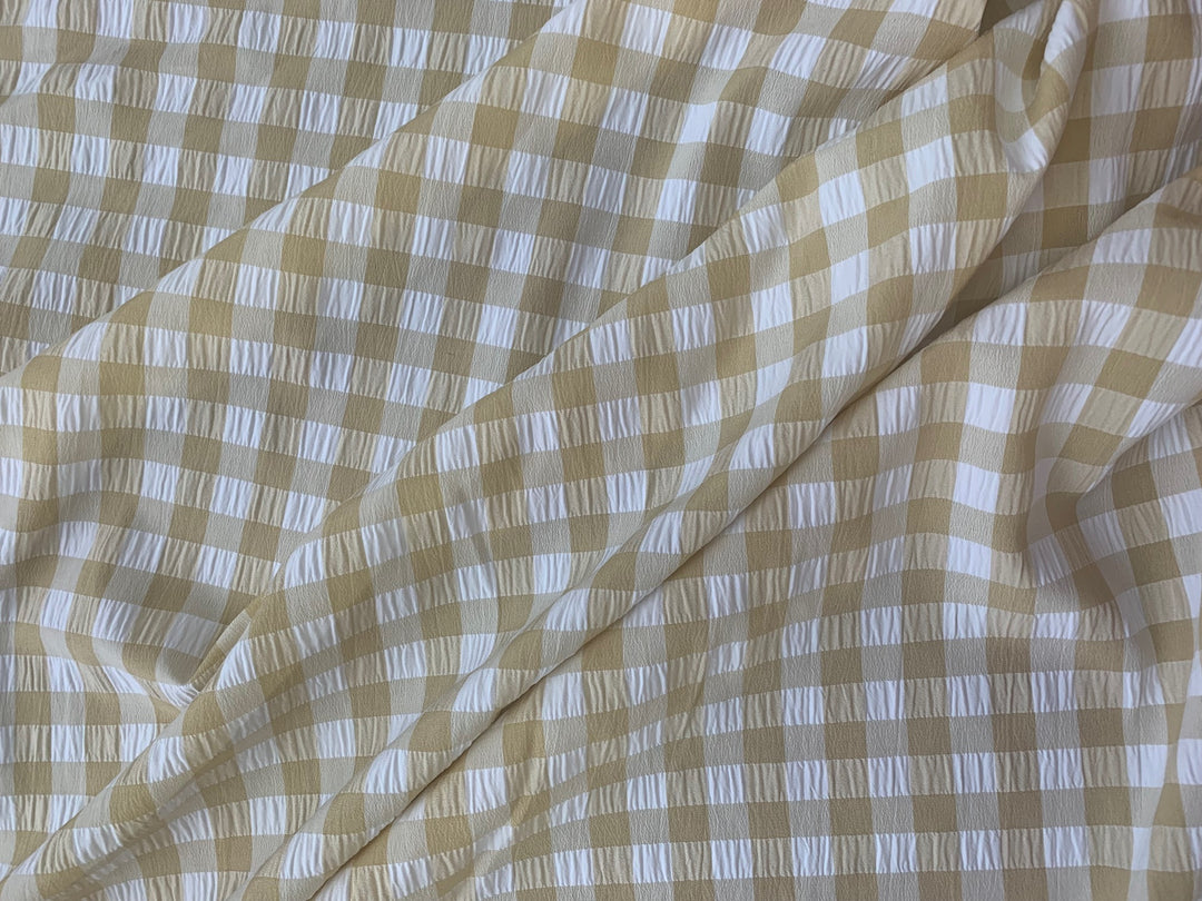 Gingham Check - Champagne / White