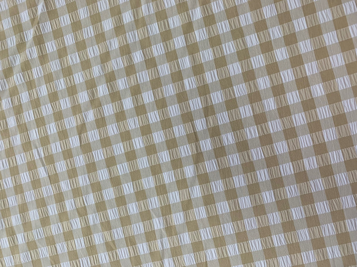 Gingham Check - Champagne / White