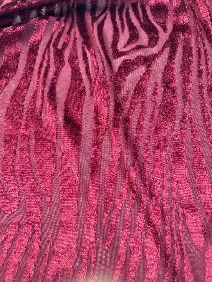 Zebra Velour Jacquard – Wine on Wine