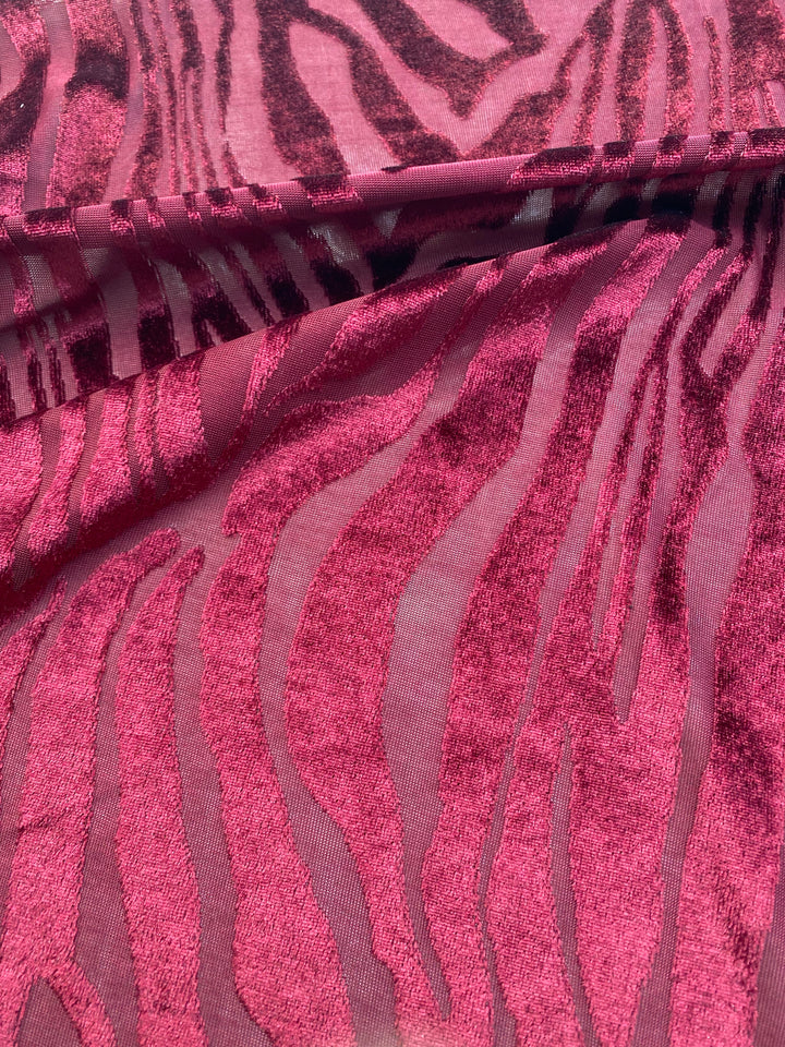 Zebra Velour Jacquard – Wine on Wine