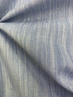 Cotton / Poly Lurex Stripe Chambray